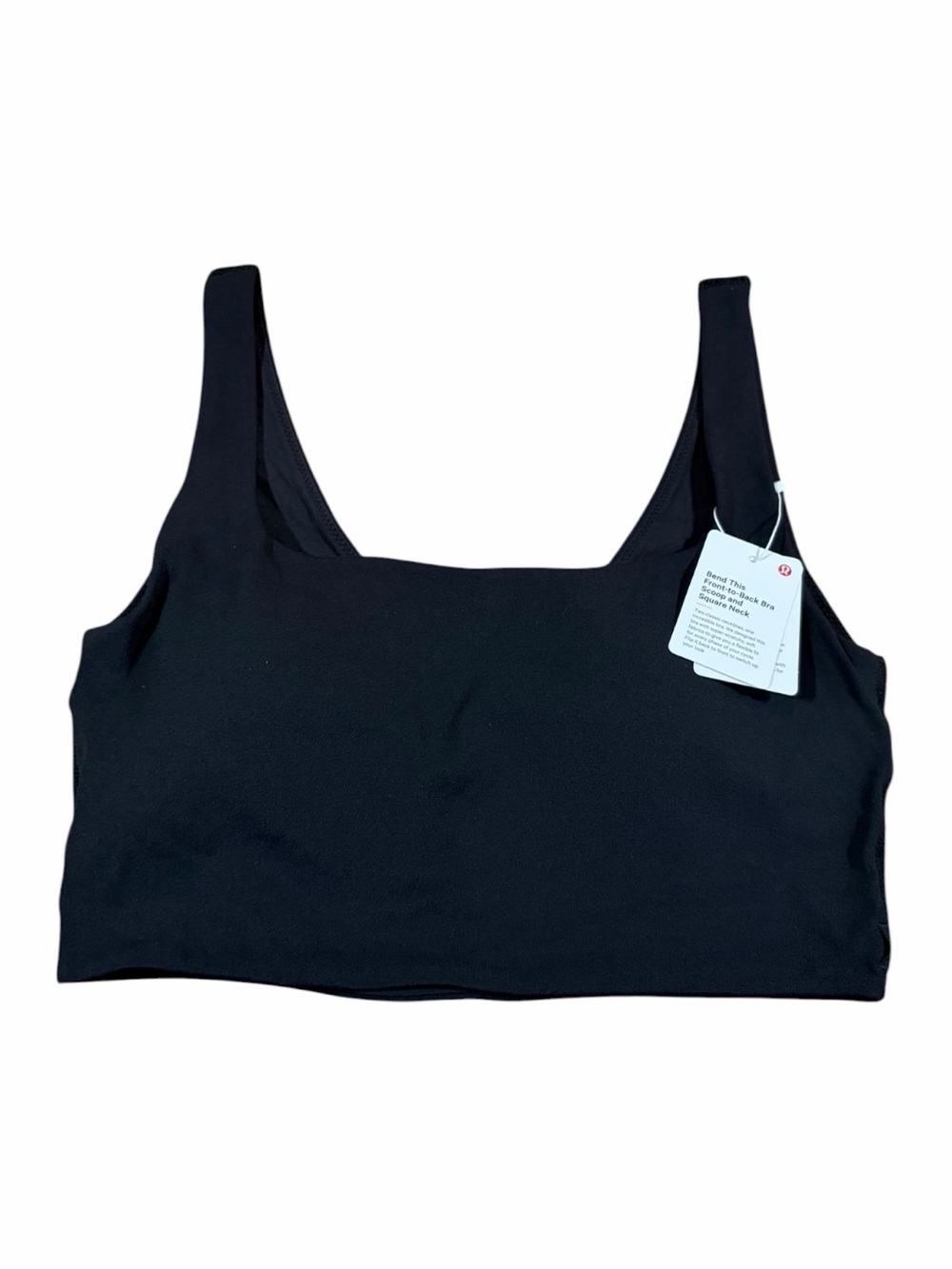NWT Lululemon Bend This Scoop and Square Bra *Light Support A-C (Black) Size S/M